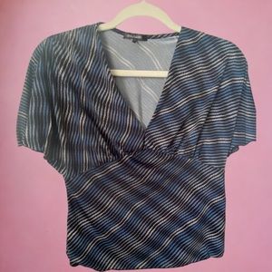 Daisy Fuentes Petite Small striped short top